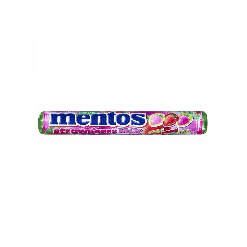 Mentos košļājamās konfektes ar zemeņu garšu