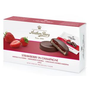 Zemenes šampanietī šokolādes konfektes