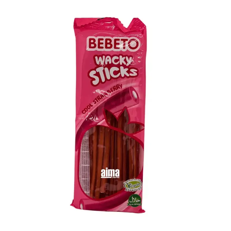 Wacky Sticks Zemeņu želejas konfektes