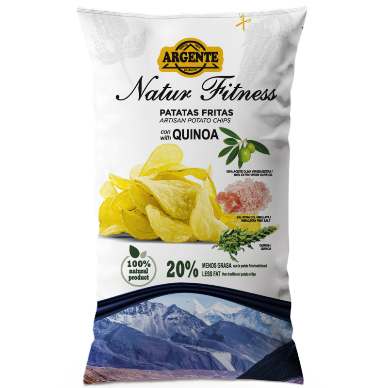 Natur Fitness kartupeļu čipsi ar Himalaju sāli un kvinoju